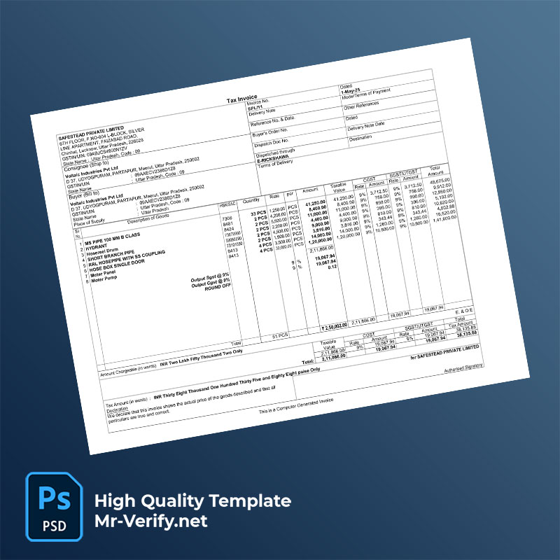 India-Safestead-Private-Limited-Editable-Construction-Bill-Template-in-Word-and-PDF-formats-mrverify India Safestead Private Limited Editable Construction Bill Template in Word and PDF formats