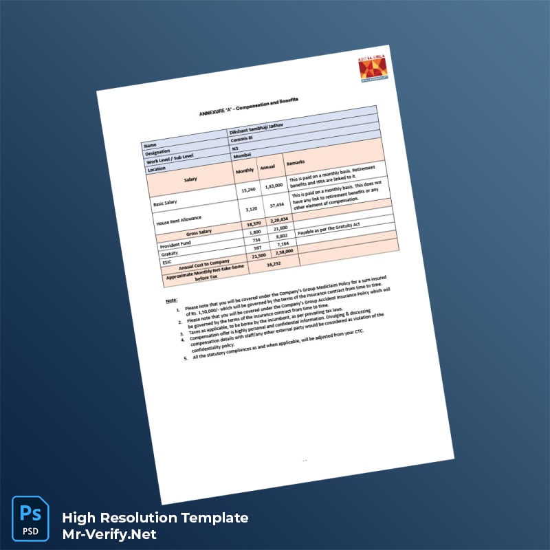 India%20Aditya%20Birla%20New%20Age%20Restaurants%20Caf%C3%A9%20Pvt%20Ltd%20Employment%20Verification%20Letter%20Template%20in%20Word%20and%20PDF%20formats-page2 Editable India Aditya Birla New Age Restaurants Café Pvt Ltd Employment Verification Letter Template in Word and PDF formats page 2 Preview - Mac Doc