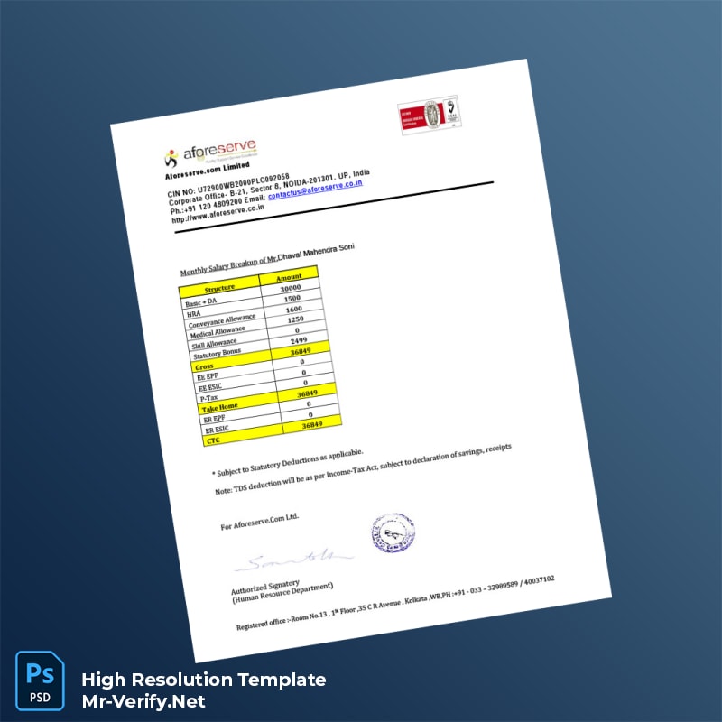 India%20Aforeserve%20com%20Limited%20Employment%20Verification%20Letter%20Template%20in%20Word%20and%20PDF%20formats-page2 Editable India Aforeserve com Limited Employment Verification Letter Template in Word and PDF formats page 2 Preview - Mac Doc