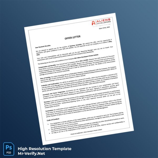 India%20Aliens%20Developers%20Private%20Limited%20Employment%20Verification%20Letter%20Template%20in%20Word%20and%20PDF%20formats Editable India Aliens Developers Private Limited Employment Verification Letter Word and Pdf Template Preview - Mac Doc