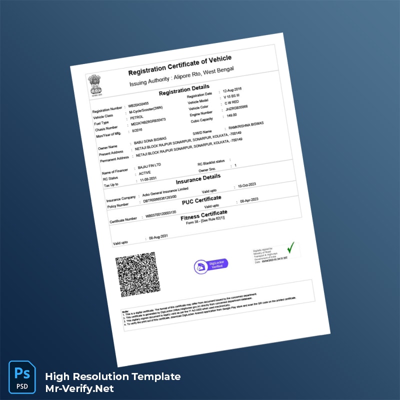India%20Alipore%20Rto%20West%20Bengal%20Registration%20Certificate%20Template%20in%20Word%20and%20PDF%20formats Editable India Alipore Rto West Bengal Registration Certificate Word and Pdf Template Preview - Mac Doc