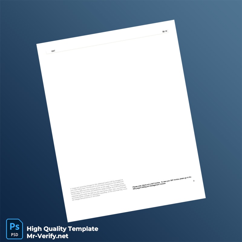 India Amazon Web Services Invoice Template in Word and PDF formats page 2 India Amazon Web Services Invoice Template in Word and PDF formats page 2