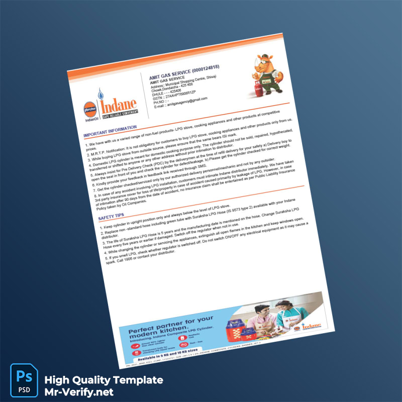 India Amit Gas Service Invoice Template in Word and PDF formats page 2 India Amit Gas Service Invoice Template in Word and PDF formats page 2