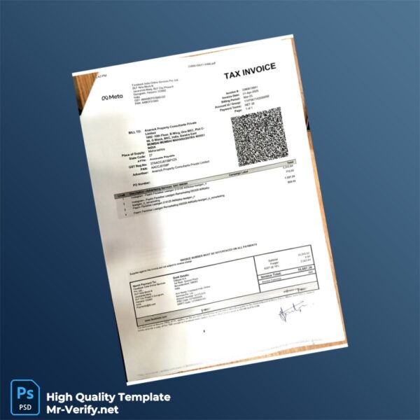 India Anarock Property Consultants Private Limited Invoice Template in Word and PDF formats India Anarock Property Consultants Private Limited Invoice Template in Word and PDF formats
