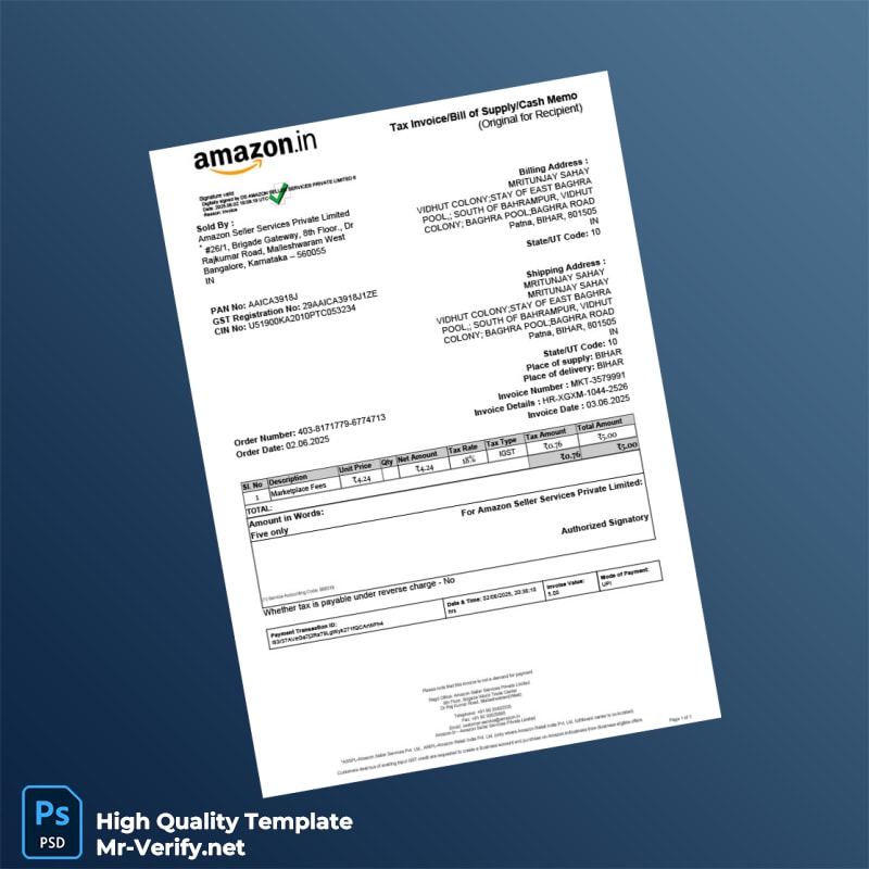 India Archernar Brand Technologies Invoice Template in Word and PDF formats page 2 India Archernar Brand Technologies Invoice Template in Word and PDF formats page 2
