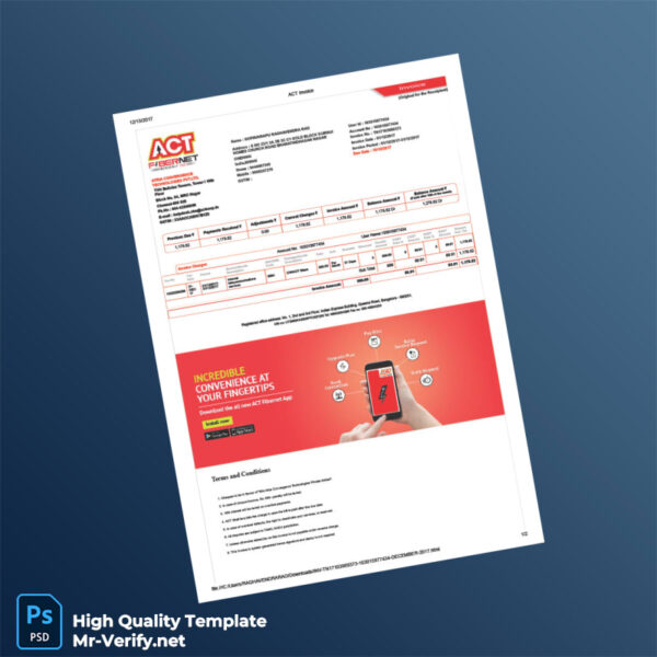 India Atria Convergence Technologies Pvt Ltd Invoice Template in Word and PDF formats India Atria Convergence Technologies Pvt Ltd Invoice Template in Word and PDF formats