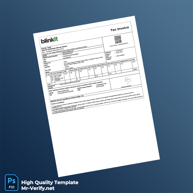 India Blink Commerce Private Limited Invoice Template in Word and PDF formats page 2 India Blink Commerce Private Limited Invoice Template in Word and PDF formats page 2