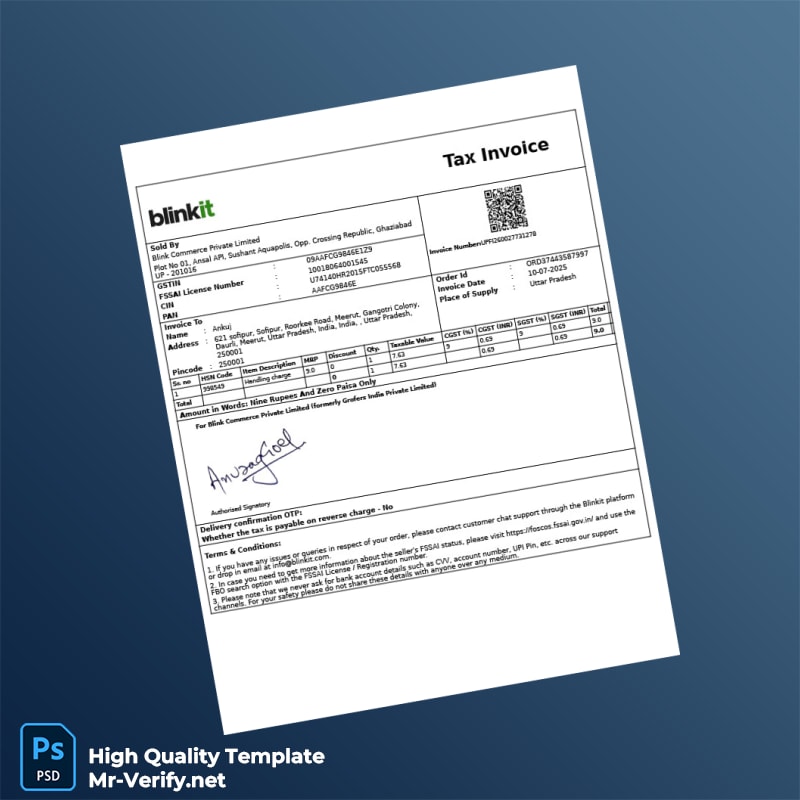 India Blink Commerce Private Limited Invoice Template in Word and PDF formats page 3 India Blink Commerce Private Limited Invoice Template in Word and PDF formats page 3