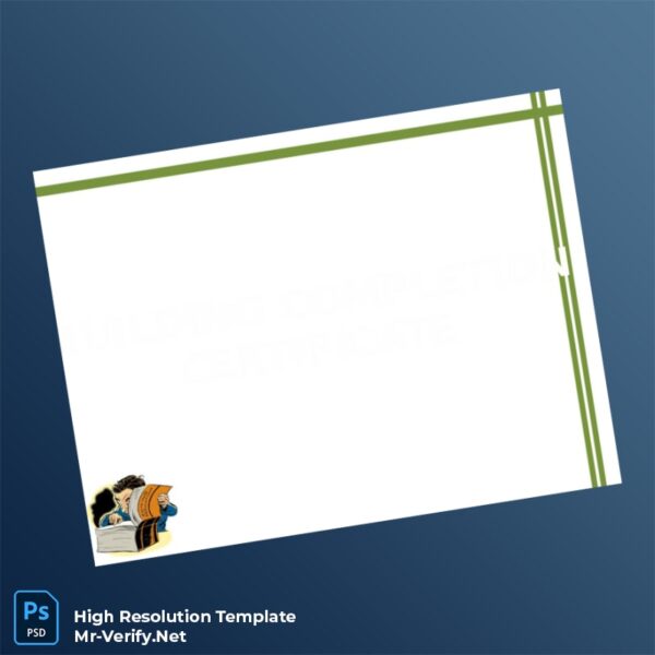 Editable India Building Completion Certificate Word and Pdf Template Preview - Mac Doc