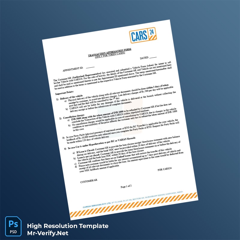 India%20CARS24%20Transaction%20Affirmation%20Form%20Template%20in%20Word%20and%20PDF%20formats Editable India CARS24 Transaction Affirmation Form Word and Pdf Template Preview - Mac Doc