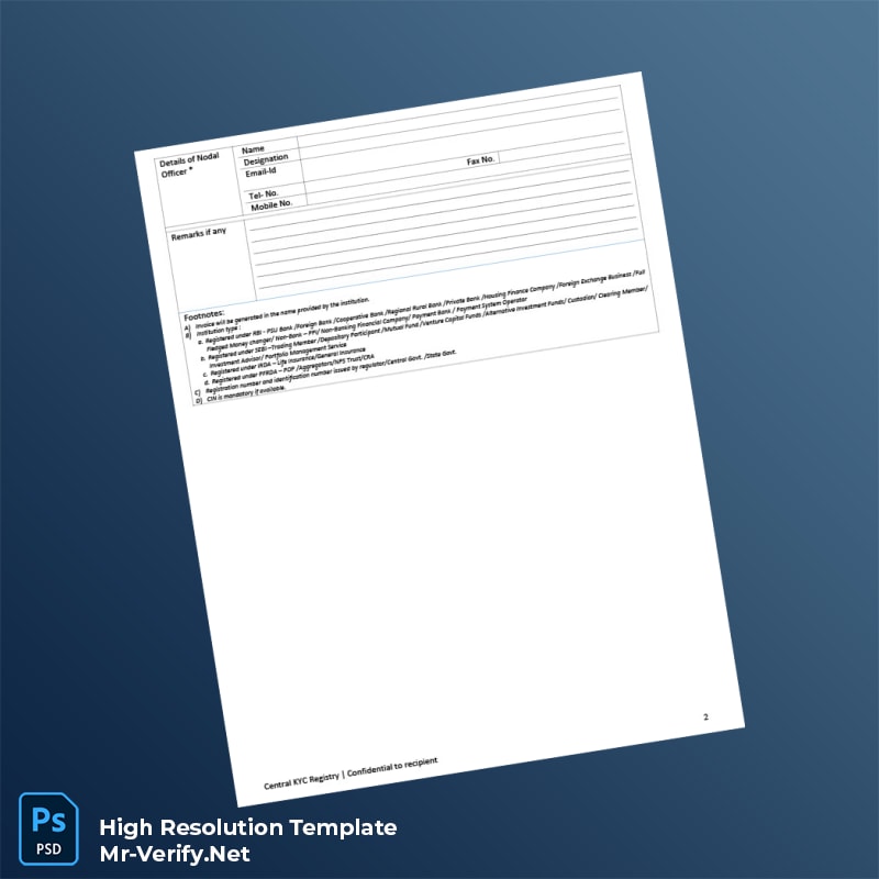 India%20CERSAI%20CKYC%20Registration%20Form%20Template%20in%20Word%20and%20PDF%20formats-page2 Editable India CERSAI CKYC Registration Form Template in Word and PDF formats page 2 Preview - Mac Doc