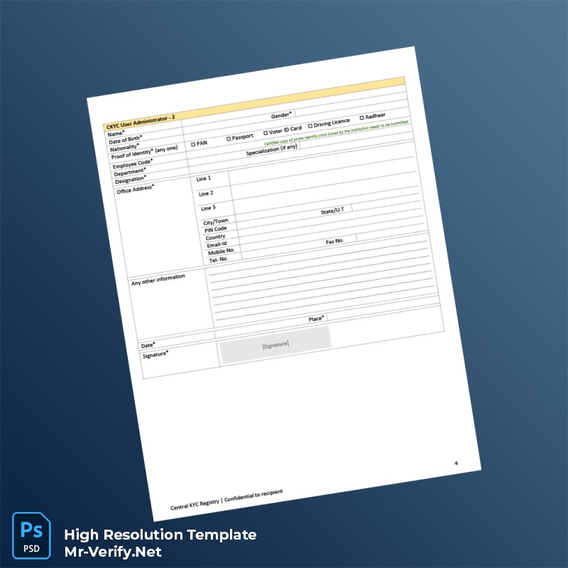 India%20CERSAI%20CKYC%20Registration%20Form%20Template%20in%20Word%20and%20PDF%20formats-page4 Editable India CERSAI CKYC Registration Form Template in Word and PDF formats page 4 Preview - Mac Doc