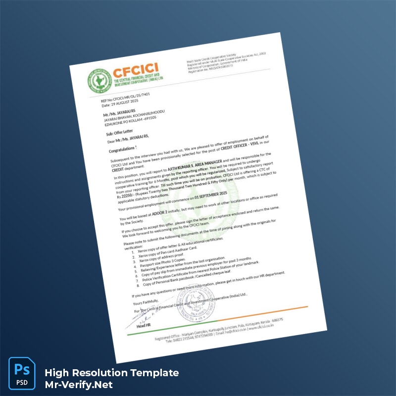 India%20CFICICI%20Ltd%20Employment%20Verification%20Letter%20Template%20in%20Word%20and%20PDF%20formats Editable India CFICICI Ltd Employment Verification Letter Word and Pdf Template Preview - Mac Doc