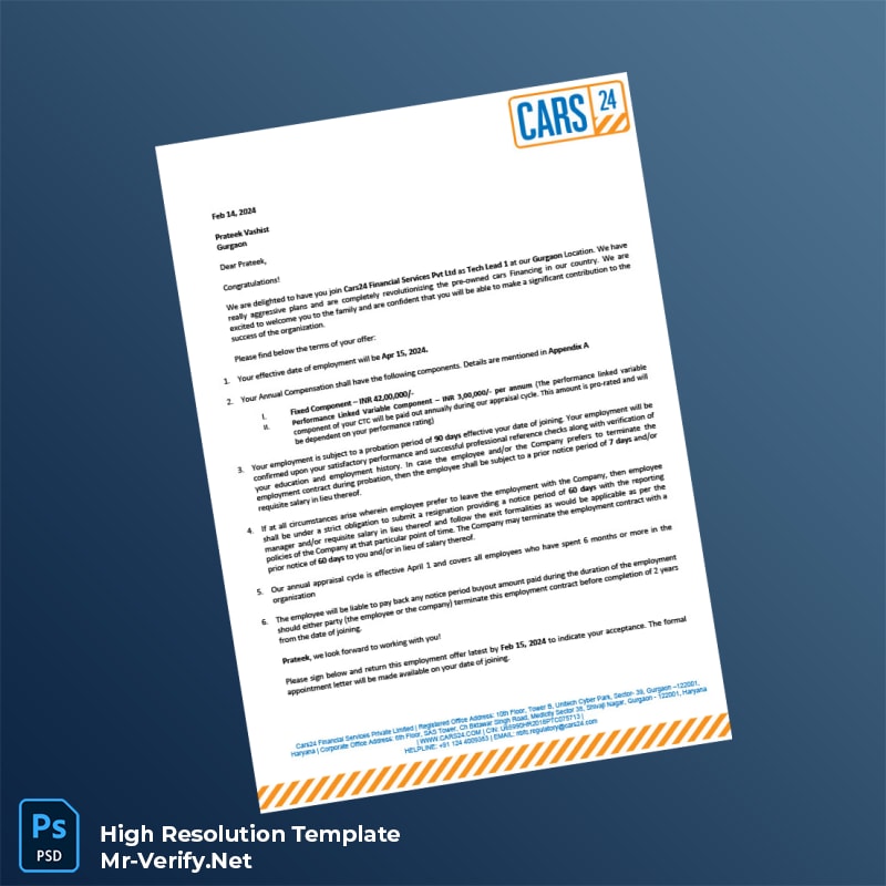 India%20Cars24%20Financial%20Services%20Employment%20Verification%20Letter%20Template%20in%20Word%20and%20PDF%20formats Editable India Cars24 Financial Services Employment Verification Letter Word and Pdf Template Preview - Mac Doc
