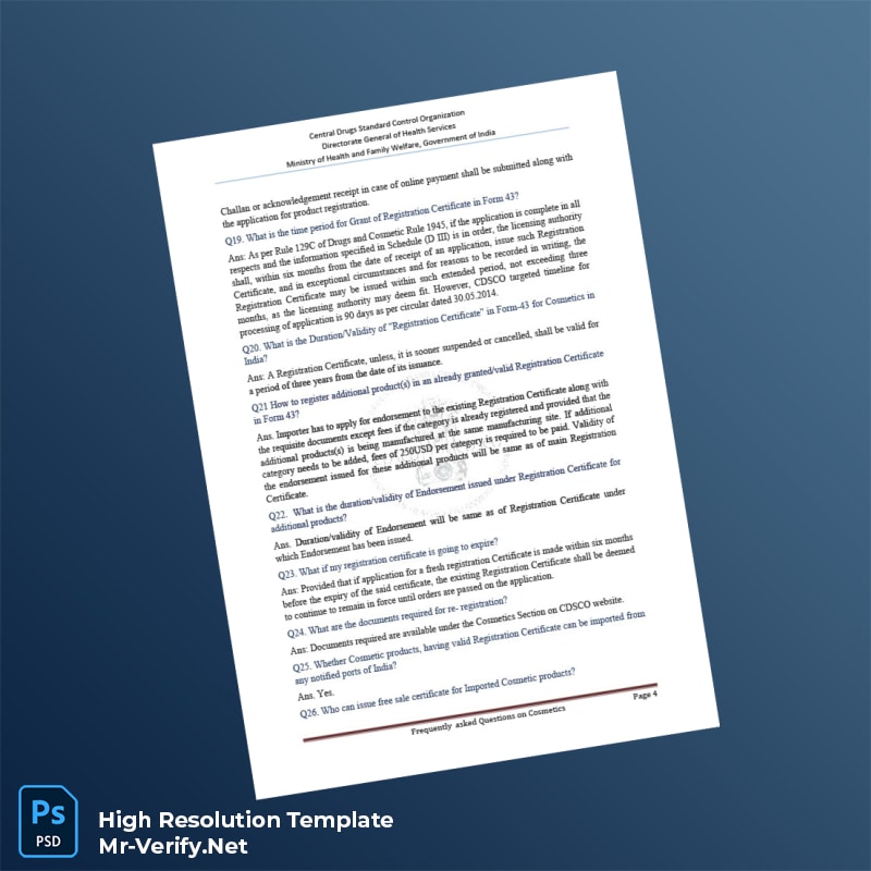 India%20Central%20Drugs%20Standard%20Control%20Organization%20Registration%20Certificate%20Template%20in%20Word%20and%20PDF%20formats-page4 Editable India Central Drugs Standard Control Organization Registration Certificate Template in Word and PDF formats page 4 Preview - Mac Doc