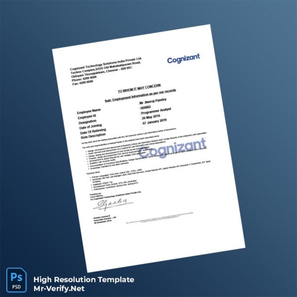 India%20Cognizant%20Technology%20Solutions%20Employment%20Verification%20Letter%20Template%20in%20Word%20and%20PDF%20formats Editable India Cognizant Technology Solutions Employment Verification Letter Word and Pdf Template Preview - Mac Doc