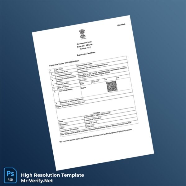 India%20Commercial%20Tax%20Department%20GST%20Registration%20Certificate%20Template%20in%20Word%20and%20PDF%20formats Editable India Commercial Tax Department GST Registration Certificate Word and Pdf Template Preview