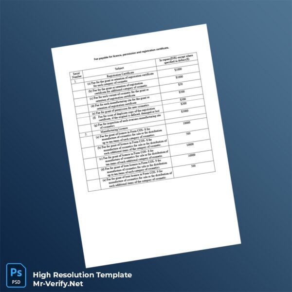 India%20Cosmetics%20Licensing%20Fees%20Registration%20Certificate%20Template%20in%20Word%20and%20PDF%20formats Editable India Cosmetics Licensing Fees Registration Certificate Word and Pdf Template Preview - Mac Doc