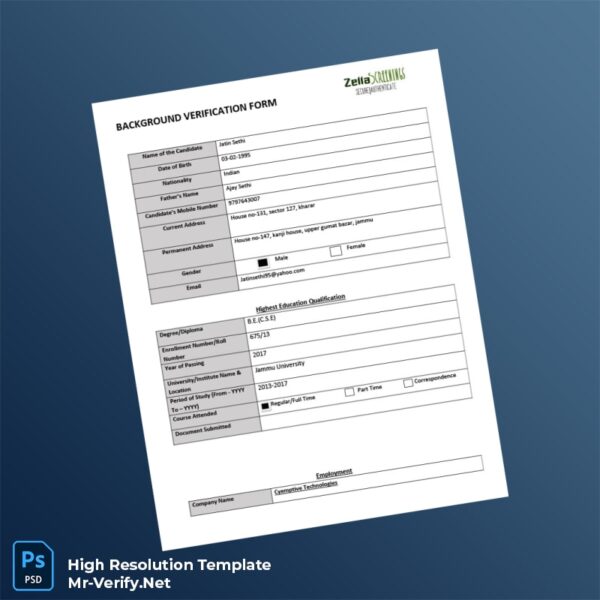Editable India Cyemptive Technologies Employment Verification Letter Word and Pdf Template Preview - Mac Doc
