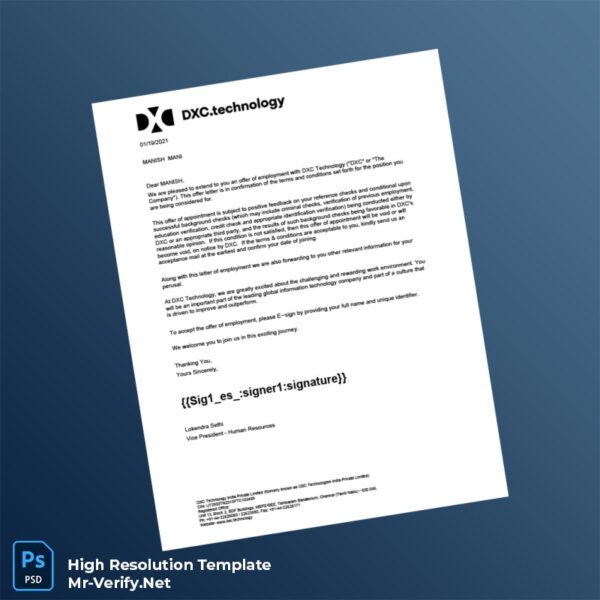 India%20DXC%20Technology%20Employment%20Verification%20Letter%20Template%20in%20Word%20and%20PDF%20formats Editable India DXC Technology Employment Verification Letter Word and Pdf Template Preview - Mac Doc