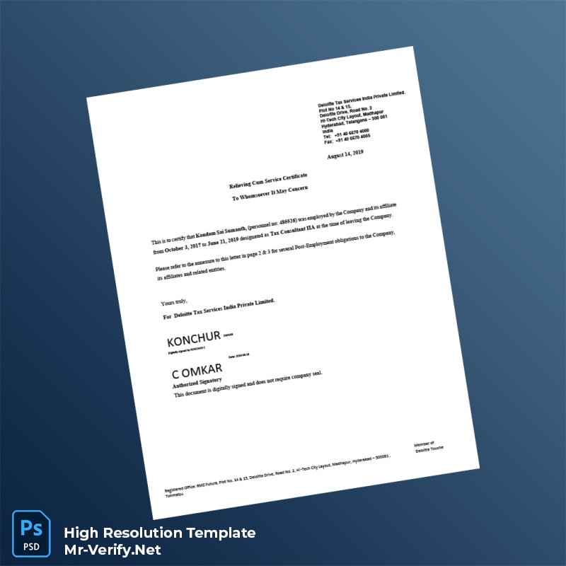 India%20Deloitte%20Employment%20Verification%20Letter%20Template%20in%20Word%20and%20PDF%20formats Editable India Deloitte Employment Verification Letter Word and Pdf Template Preview - Mac Doc