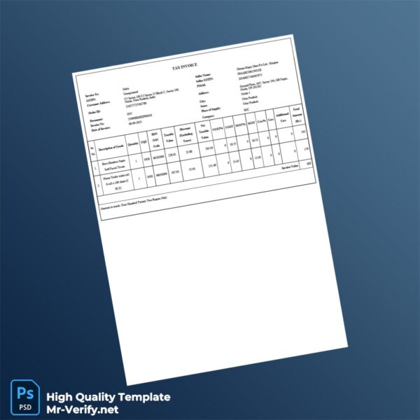India Dream Magic Mart Pvt Ltd Tax Invoice Template in Word and PDF formats India Dream Magic Mart Pvt Ltd Tax Invoice Template in Word and PDF formats