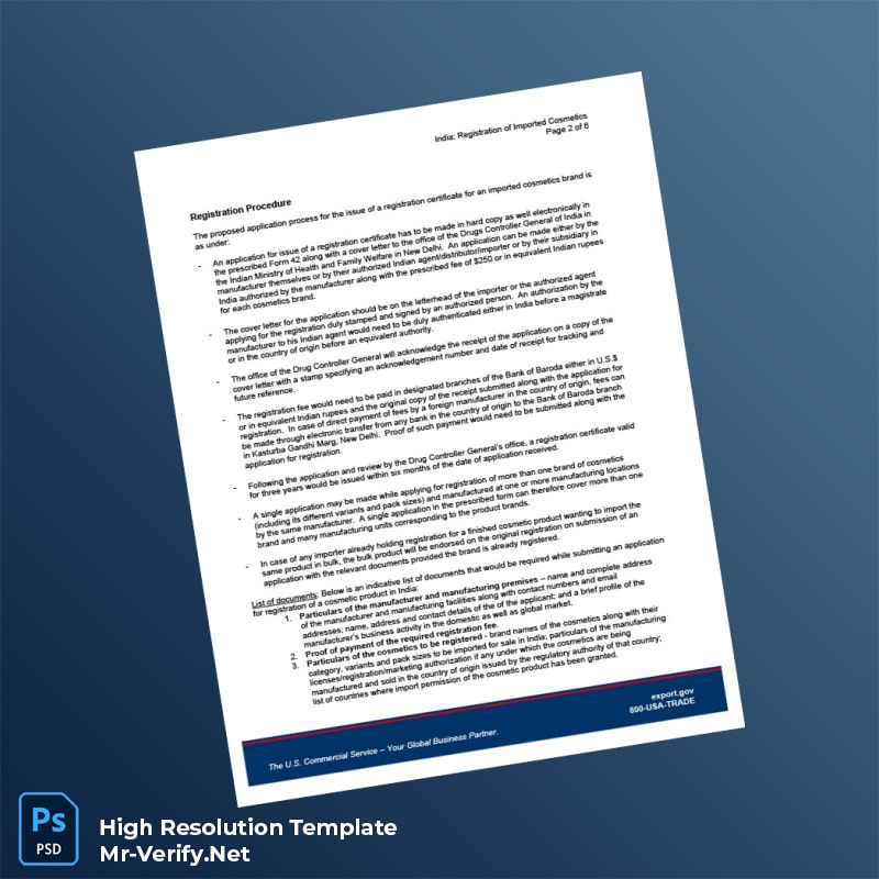 India%20Drug%20Regulatory%20Authority%20Business%20Registration%20Certificate%20Template%20in%20Word%20and%20PDF%20formats-page2 Editable India Drug Regulatory Authority Business Registration Certificate Template in Word and PDF formats page 2 Preview - Mac Doc