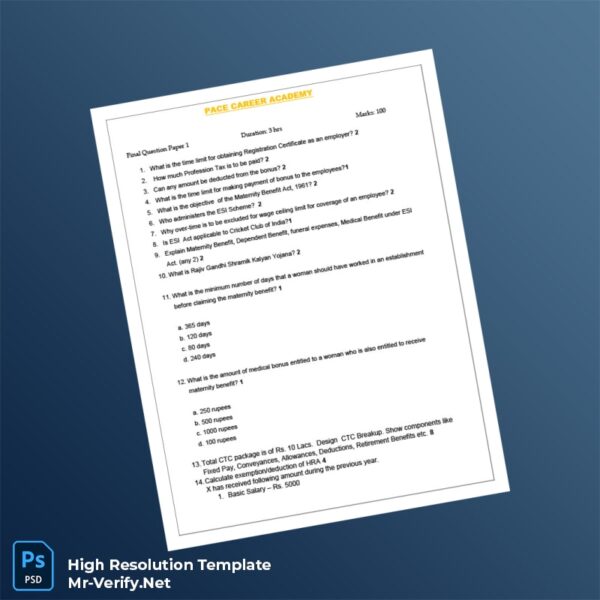 Editable India Employers Editable Registration Certificate Word and Pdf Template Preview