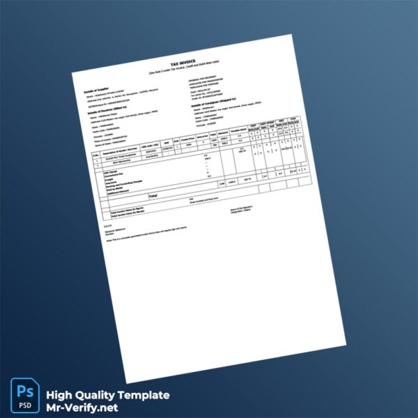 India Eyemyeye Private Limited Invoice Template in Word and PDF formats