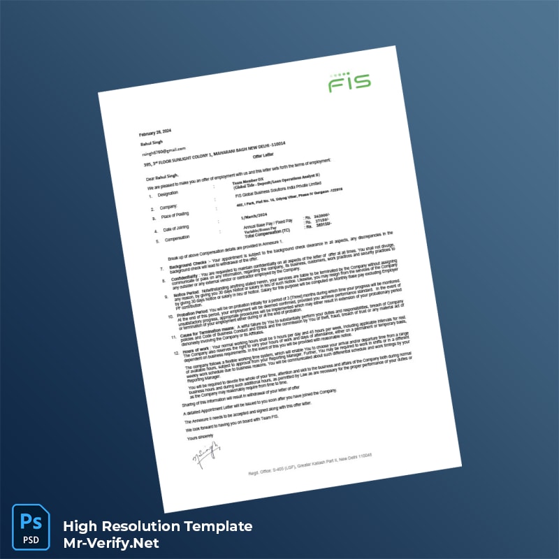 India%20FIS%20Global%20Business%20Solutions%20Employment%20Verification%20Letter%20Template%20in%20Word%20and%20PDF%20formats Editable India FIS Global Business Solutions Employment Verification Letter Word and Pdf Template Preview - Mac Doc