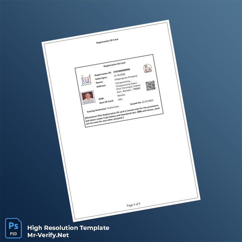 India%20FSSAI%20Business%20Registration%20Certificate%20Template%20in%20Word%20and%20PDF%20formats-page5 Editable India FSSAI Business Registration Certificate Template in Word and PDF formats page 5 Preview