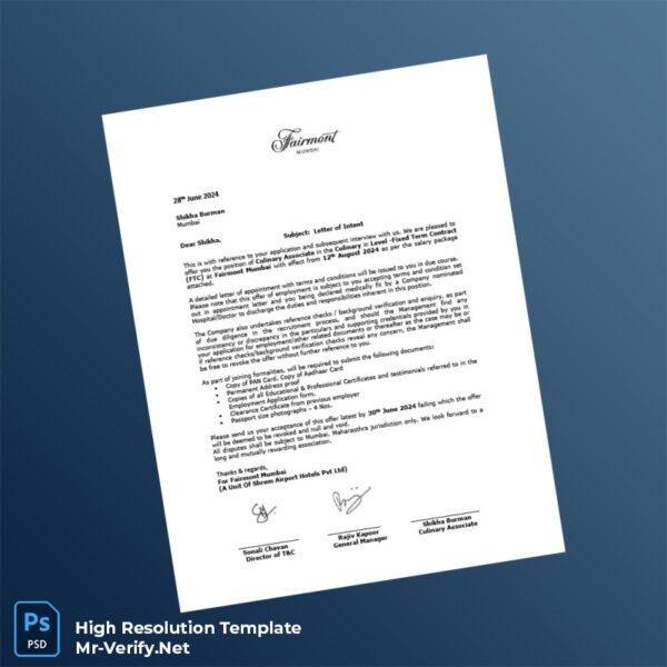 India%20Fairmont%20Mumbai%20Employment%20Verification%20Letter%20Template%20in%20Word%20and%20PDF%20formats Editable India Fairmont Mumbai Employment Verification Letter Word and Pdf Template Preview - Mac Doc