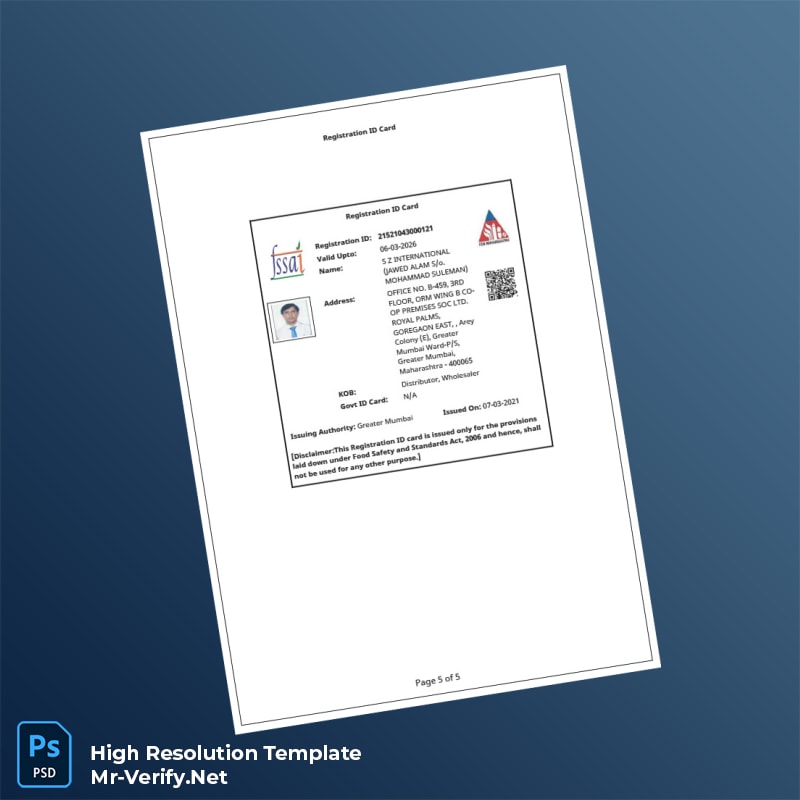 India%20Food%20Safety%20and%20Standards%20Authority%20Food%20License%20Template%20in%20Word%20and%20PDF%20formats-page5 Editable India Food Safety and Standards Authority Food License Template in Word and PDF formats page 5 Preview - Mac Doc