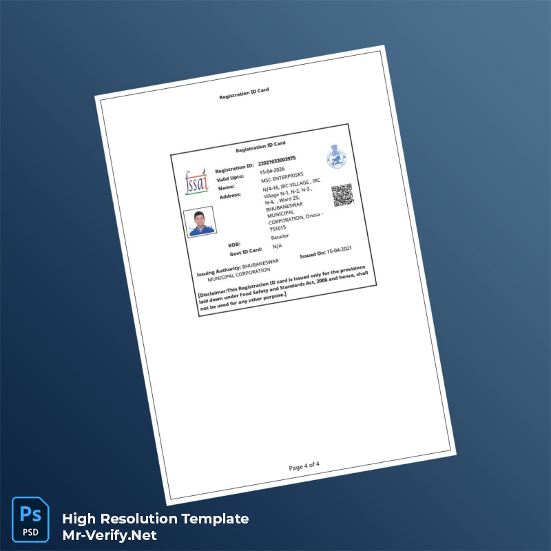 India%20Food%20Safety%20and%20Standards%20Authority%20of%20India%20Registration%20Certificate%20Template%20in%20Word%20and%20PDF%20formats-page4 Editable India Food Safety and Standards Authority of India Registration Certificate Template in Word and PDF formats page 4 Preview