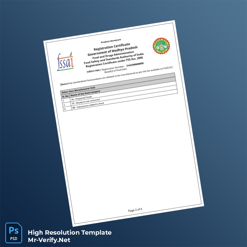 India%20Food%20and%20Drugs%20Administration%20Business%20Registration%20Certificate%20Template%20in%20Word%20and%20PDF%20formats-page2 Editable India Food and Drugs Administration Business Registration Certificate Template in Word and PDF formats page 2 Preview - Mac Doc