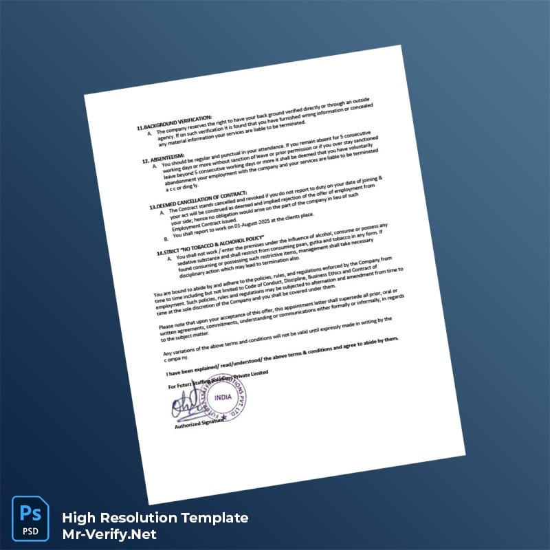India%20Futurz%20Staffing%20Solutions%20Pvt%20Ltd%20Employment%20Verification%20Letter%20Template%20in%20Word%20and%20PDF%20formats-page4 Editable India Futurz Staffing Solutions Pvt Ltd Employment Verification Letter Template in Word and PDF formats page 4 Preview - Mac Doc