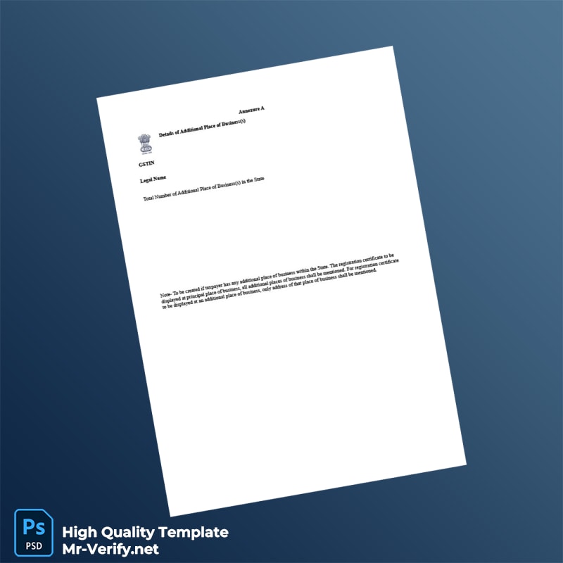 India Government of Karnataka GST Registration Certificate Template in Word and PDF formats page 4 India Government of Karnataka GST Registration Certificate Template in Word and PDF formats page 4