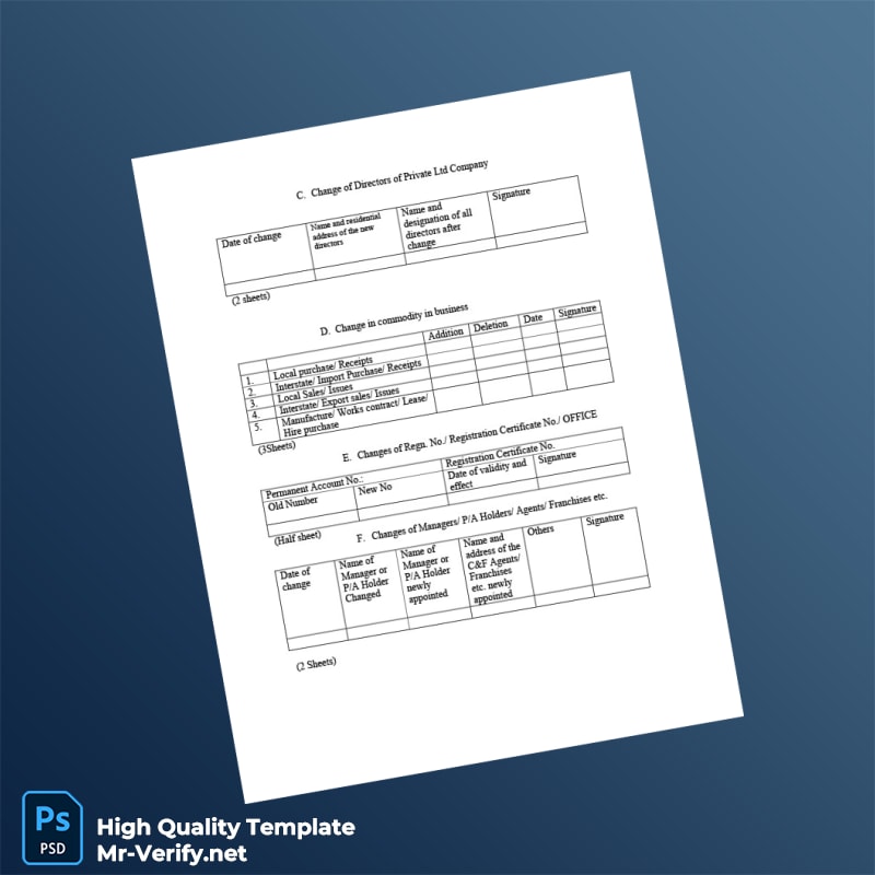 India Government of Kerala Department of Commercial Taxes Business Registration Certificate Template in Word and PDF formats page 5 India Government of Kerala Department of Commercial Taxes Business Registration Certificate Template in Word and PDF formats page 5