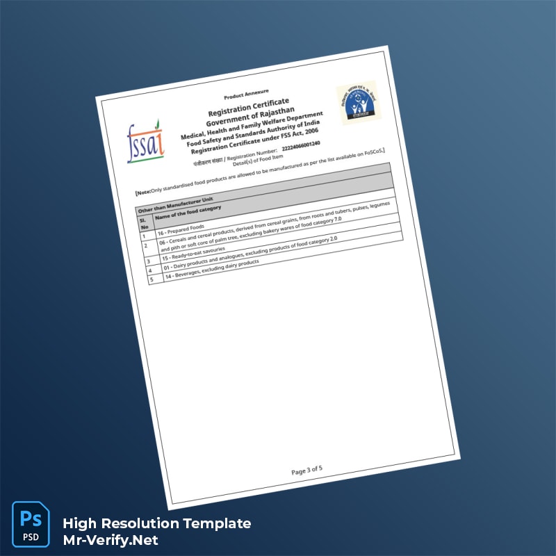 India%20Government%20of%20Rajasthan%20Food%20Safety%20and%20Standards%20Authority%20Registration%20Certificate%20Template%20in%20Word%20and%20PDF%20formats-page3 Editable India Government of Rajasthan Food Safety and Standards Authority Registration Certificate Template in Word and PDF formats page 3 Preview