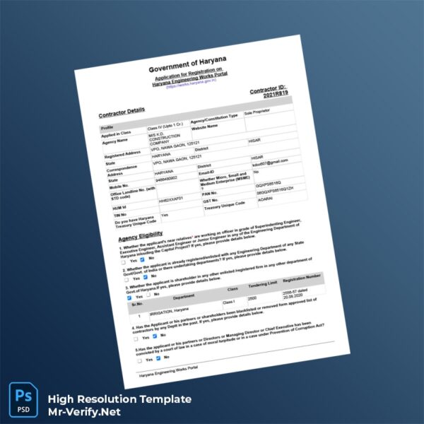 India%20Haryana%20Engineering%20Works%20Portal%20Contractor%20Registration%20Application%20Form Editable India Haryana Engineering Works Portal Contractor Registration Application Form Preview - Mac Doc