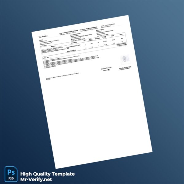 India Hot Stuffs Pvt Ltd Tax Invoice Template in Word and PDF formats