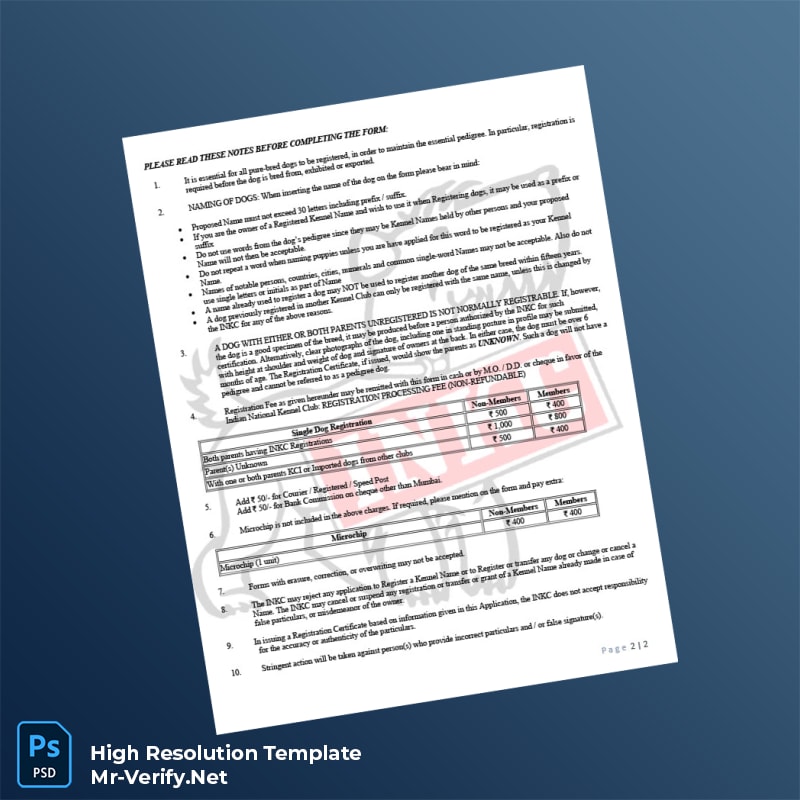 India%20INKC%20Single%20Dog%20Registration%20Form%20Template%20in%20Word%20and%20PDF%20formats-page2 Editable India INKC Single Dog Registration Form Template in Word and PDF formats page 2 Preview - Mac Doc