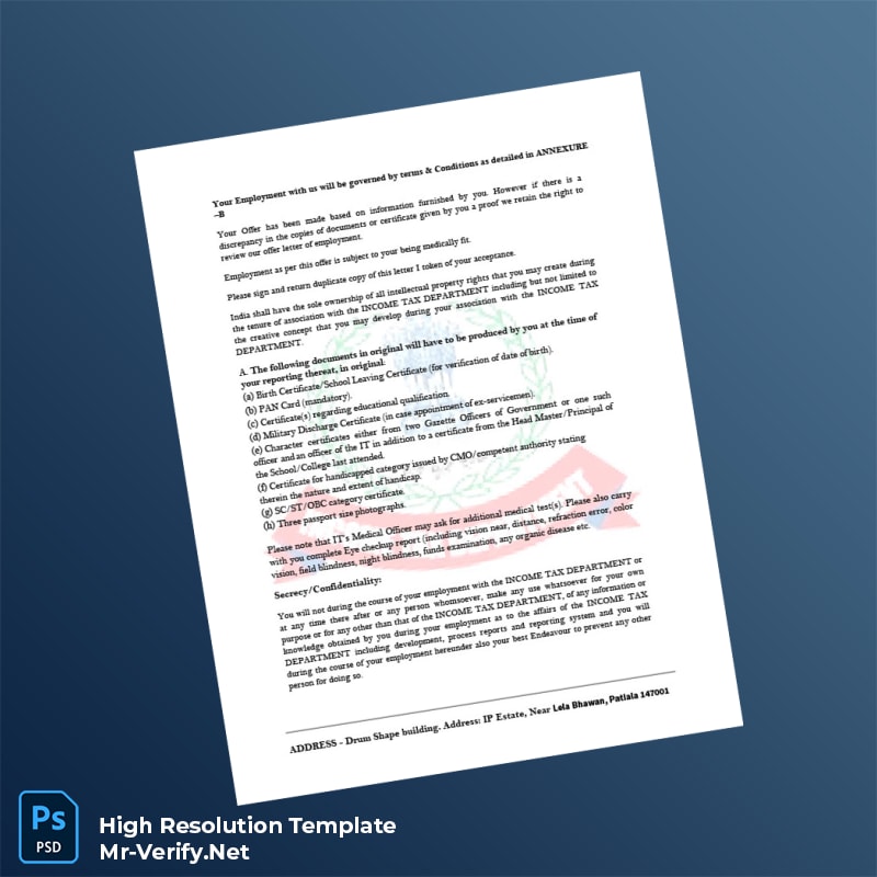 India%20Income%20Tax%20Department%20Employment%20Verification%20Letter%20Template%20in%20Word%20and%20PDF%20formats-page2 Editable India Income Tax Department Employment Verification Letter Template in Word and PDF formats page 2 Preview - Mac Doc
