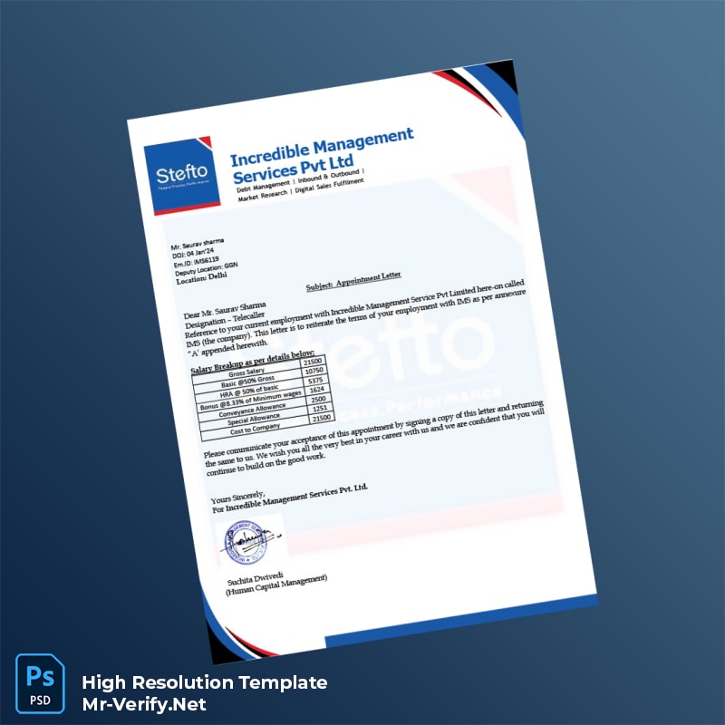 India%20Incredible%20Management%20Services%20Pvt%20Ltd%20Employment%20Verification%20Letter%20Template%20in%20Word%20and%20PDF%20formats Editable India Incredible Management Services Pvt Ltd Employment Verification Letter Word and Pdf Template Preview - Mac Doc