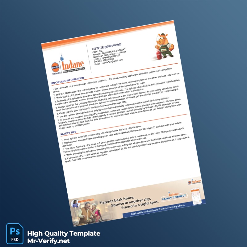 India Indane Invoice Template in Word and PDF formats page 2 India Indane Invoice Template in Word and PDF formats page 2