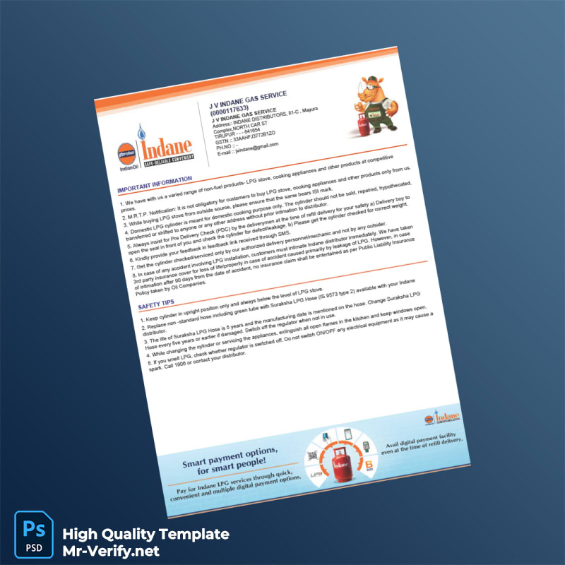 India JV Indane Gas Service Tax Invoice Template in Word and PDF formats page 2 India JV Indane Gas Service Tax Invoice Template in Word and PDF formats page 2