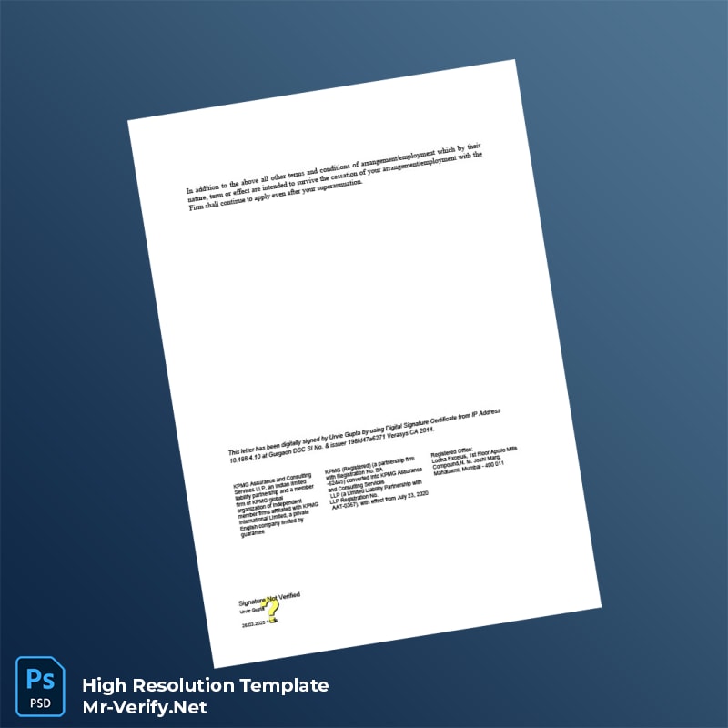 India%20KPMG%20Employment%20Verification%20Letter%20Template%20in%20Word%20and%20PDF%20formats-page2 Editable India KPMG Employment Verification Letter Template in Word and PDF formats page 2 Preview - Mac Doc
