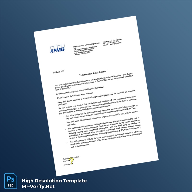 India%20KPMG%20Employment%20Verification%20Letter%20Template%20in%20Word%20and%20PDF%20formats Editable India KPMG Employment Verification Letter Word and Pdf Template Preview - Mac Doc
