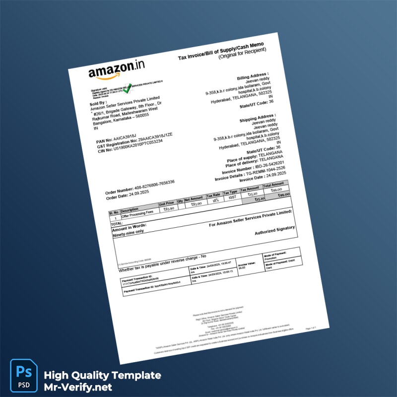 India Kent RO Systems Limited Invoice Template in Word and PDF formats page 3 India Kent RO Systems Limited Invoice Template in Word and PDF formats page 3