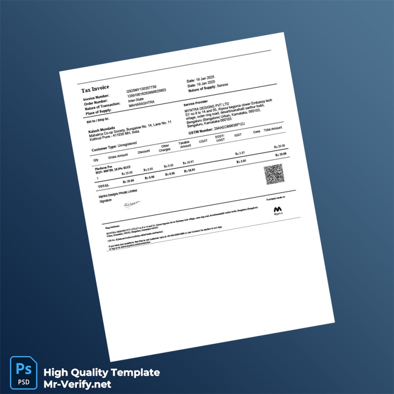 India Kushal s Retail Private Limited Tax Invoice Template in Word and PDF formats page 2 India Kushal s Retail Private Limited Tax Invoice Template in Word and PDF formats page 2